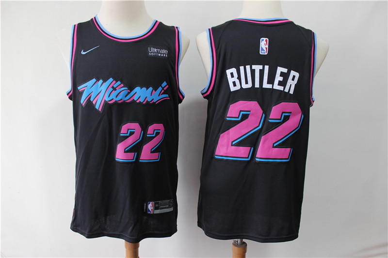 Men Miami Heat #22 Butler Black City Edition Game Nike NBA Jerseys->women nfl jersey->Women Jersey